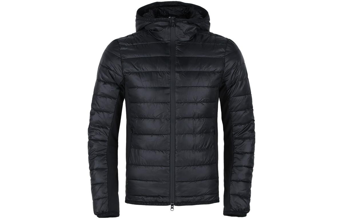 Emporio Armani SS23 Black Hoodie Zip-Up Jacket with Logo Print 6GPB46-PN22Z-1200