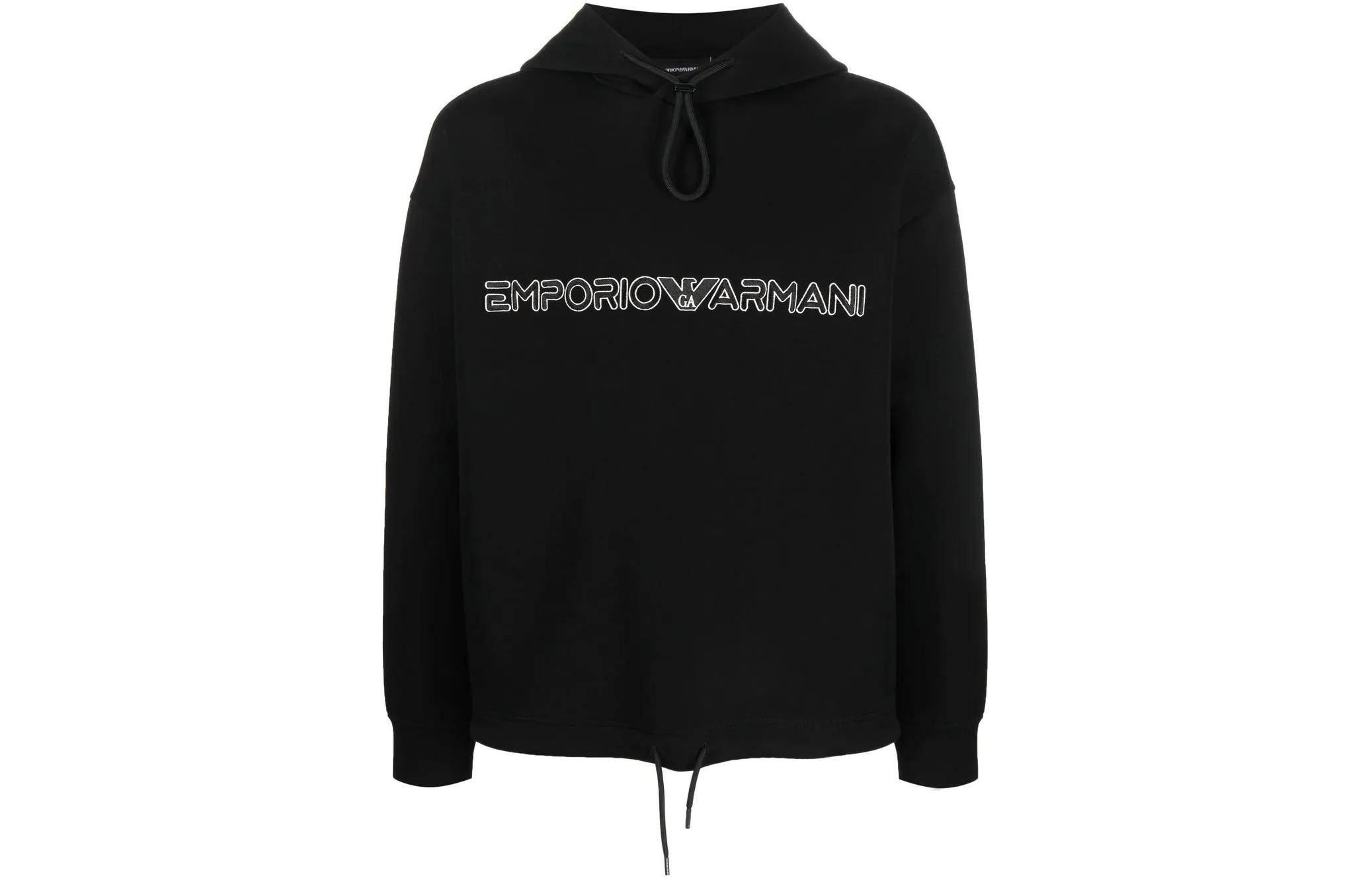 Emporio Armani SS23 Black Logo Embroidered Print Long Sleeve Sweatshirt 3R1MBC-1JHSZ-0999 圖 2