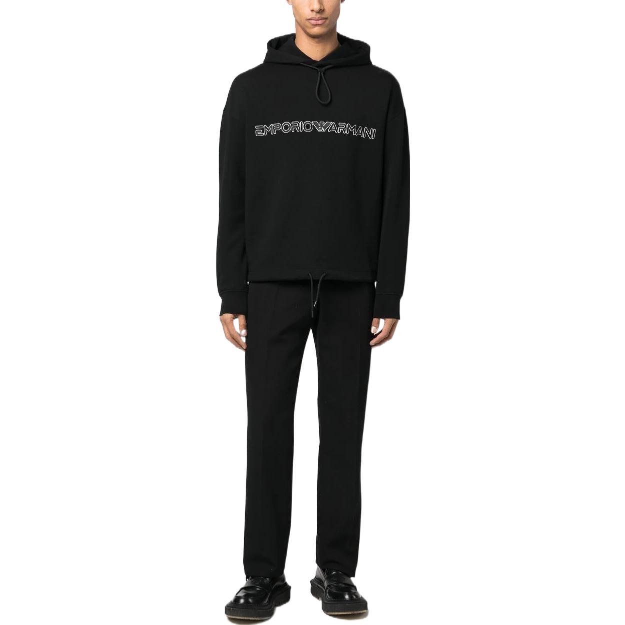 Emporio Armani SS23 Black Logo Embroidered Print Long Sleeve Sweatshirt 3R1MBC-1JHSZ-0999 圖 3