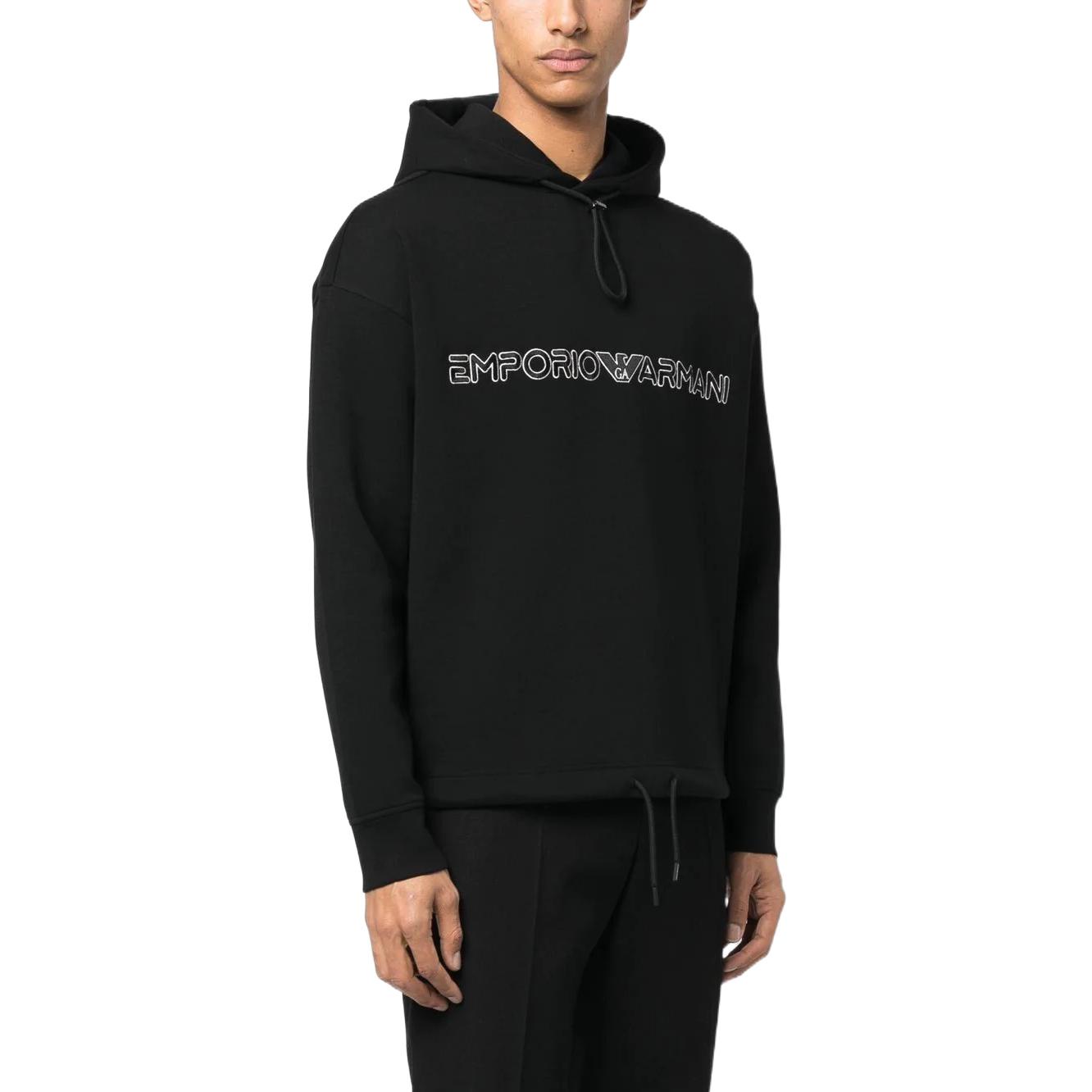 Emporio Armani SS23 Black Logo Embroidered Print Long Sleeve Sweatshirt 3R1MBC-1JHSZ-0999 圖 5