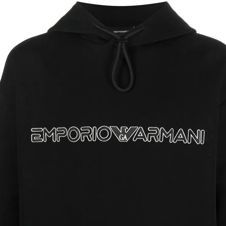 Emporio Armani SS23 Black Logo Embroidered Print Long Sleeve Sweatshirt 3R1MBC-1JHSZ-0999 圖 6