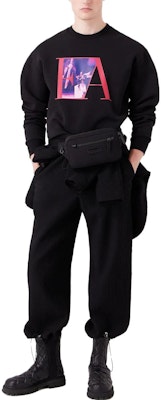 Emporio Armani SS23 Black Loose Fit Anime Print Pullover Sweatshirt Men. 6R1M6X-1JT2Z-0999 Lookbook Emporio Armani SS23 Black Loose Fit Anime Print Pullover Sweatshirt Men. 6R1M6X-1JT2Z-0999