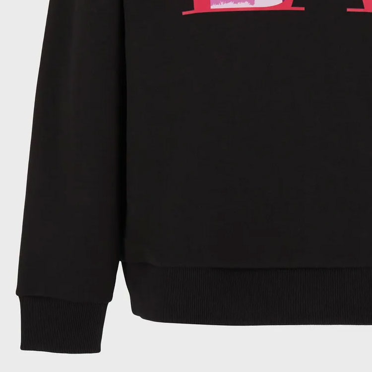 Sizing Emporio Armani SS23 Black Loose Fit Anime Print Pullover Sweatshirt Men. 6R1M6X-1JT2Z-0999