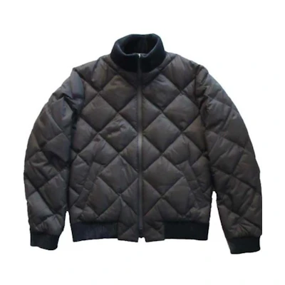Emporio Armani SS23 Black Quilted Stand-Collar Zipper Jacket 6XPG14-PN45Z-0151