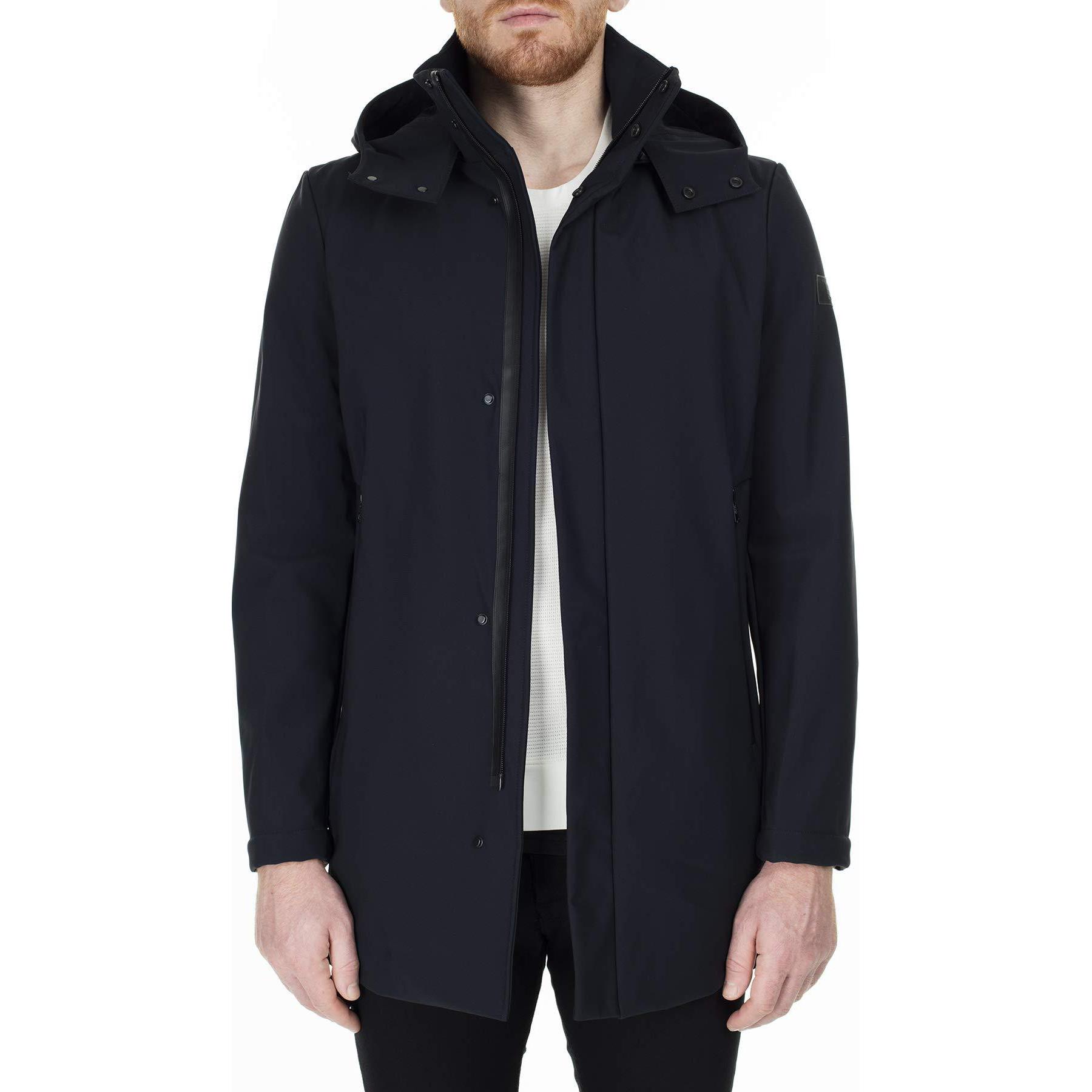 Emporio Armani SS23 Black Solid Color Casual Hooded Jacket 6GPK11-PNU7Z-1200