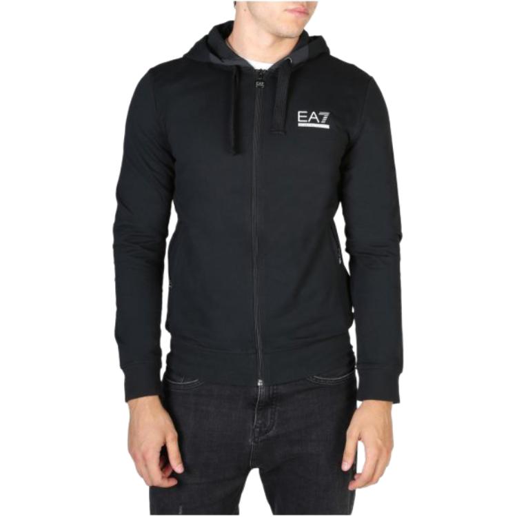 Emporio Armani SS23 Black Solid Color Logo Print Sweatshirt 274706-6P227-00020