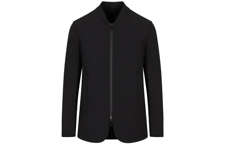 Emporio Armani SS23 Black Solid Color Zip-Up Jacket 3R1GC11-NNIZ1-0999