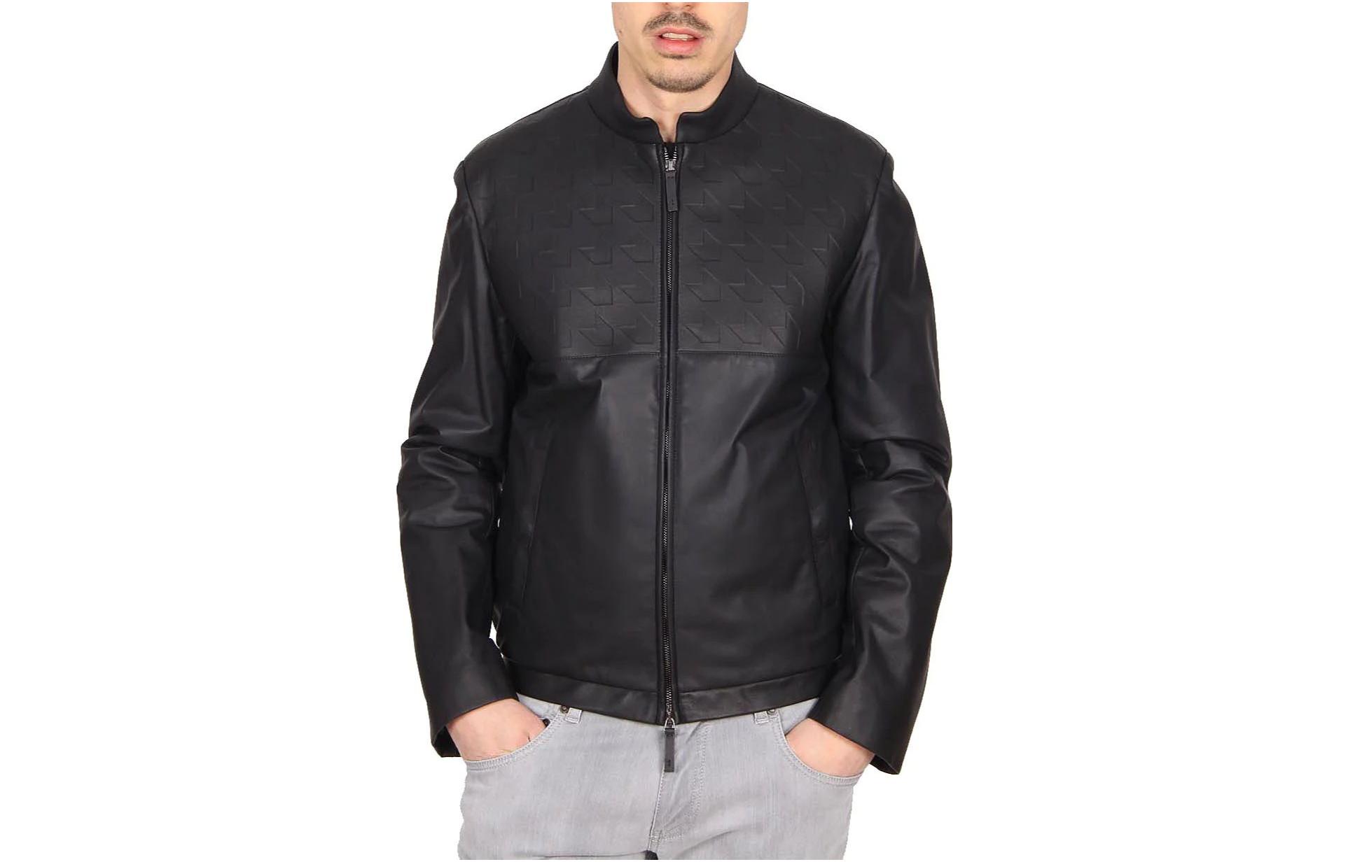 Emporio Armani SS23 Black Solid Loose-Fit Long-Sleeve Jacket SCR02P-SCP02-999