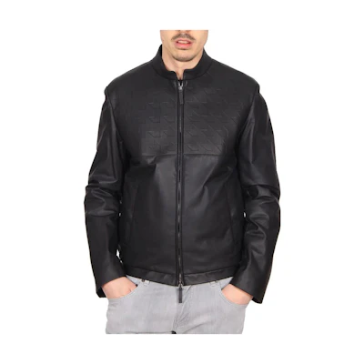 Emporio Armani SS23 Black Solid Loose-Fit Long-Sleeve Jacket SCR02P-SCP02-999