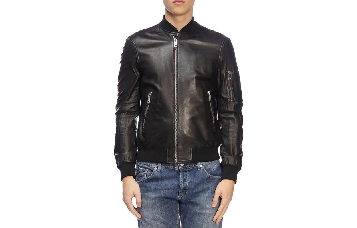 Emporio Armani SS23 Black Solid Zip-Up Jacket 21B50P-21P5D-999