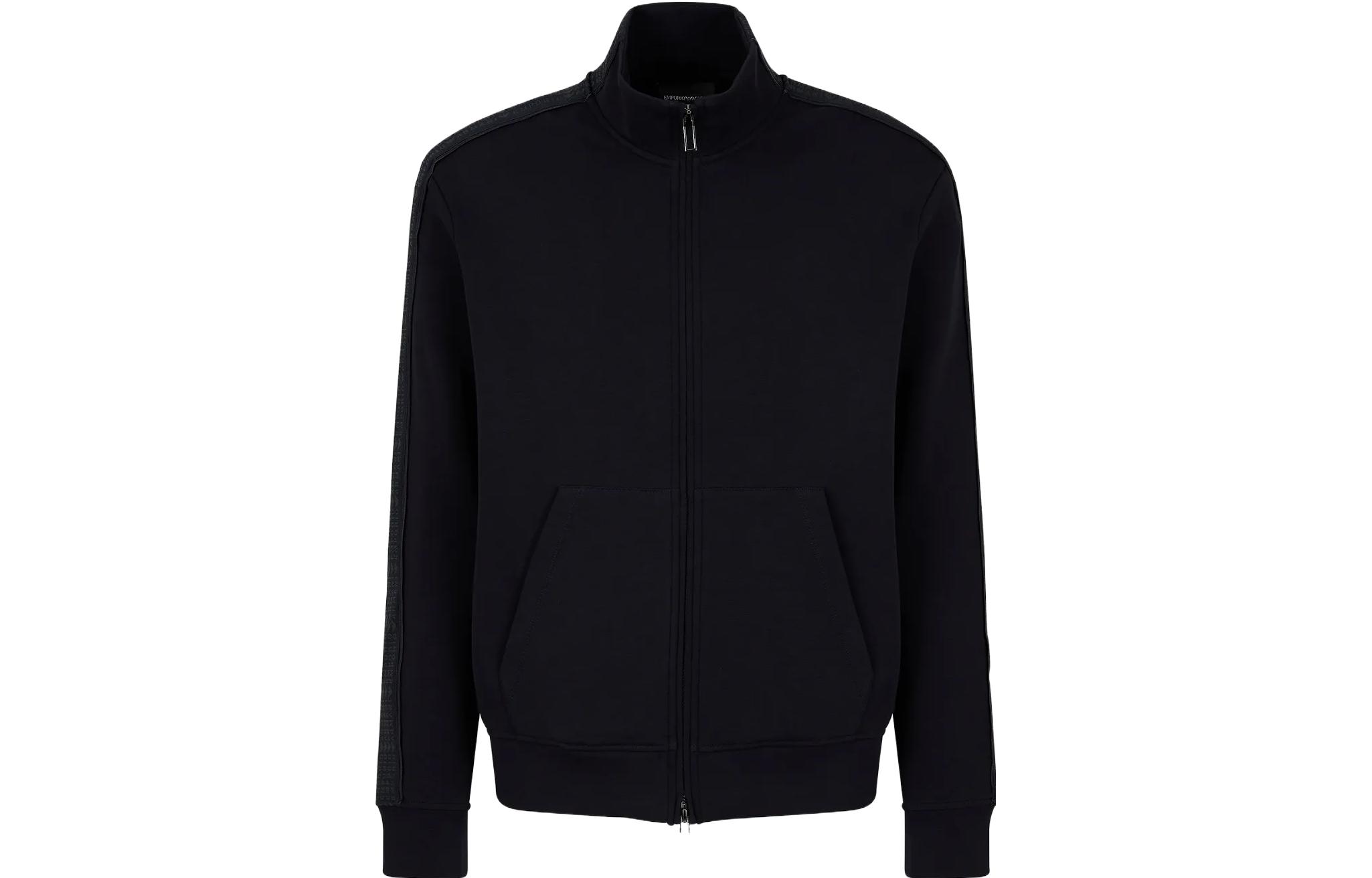 EMPORIO ARMANI SS23 Black Zip-Up Hoodie  Solid Color Design. 6R1MF11-JHSZ1-0920 圖 2