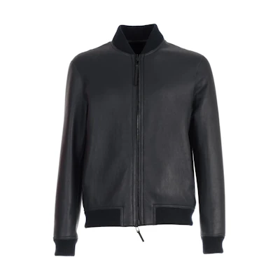 Emporio Armani SS23 Black Zip-Up Jacket with Solid Color Design 41B02P-41P02-922