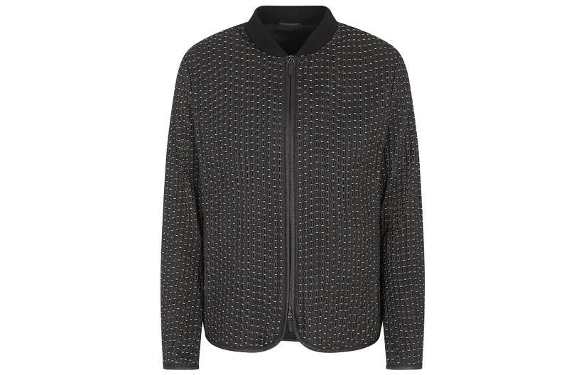 Emporio Armani SS23 Black Zip-Up Long Sleeve Jacket D4SR05-DSP20-1010
