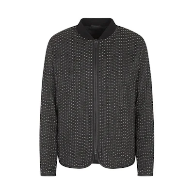 Emporio Armani SS23 Black Zip-Up Long Sleeve Jacket D4SR05-DSP20-1010