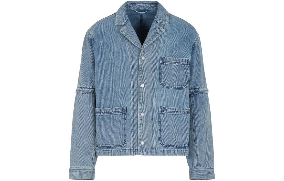 Emporio Armani SS23 Blue Denim Jacket with Multi-Pocket Design 6R1GQ51-DMBZ1-0943