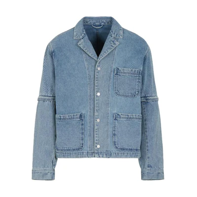 Emporio Armani SS23 Blue Denim Jacket with Multi-Pocket Design 6R1GQ51-DMBZ1-0943