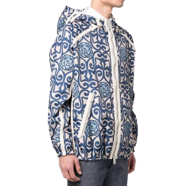 Purchase Emporio Armani SS23 Chaqueta Bomber Azul con Estampado Grande 3R1B6F-1N6HZ-F945