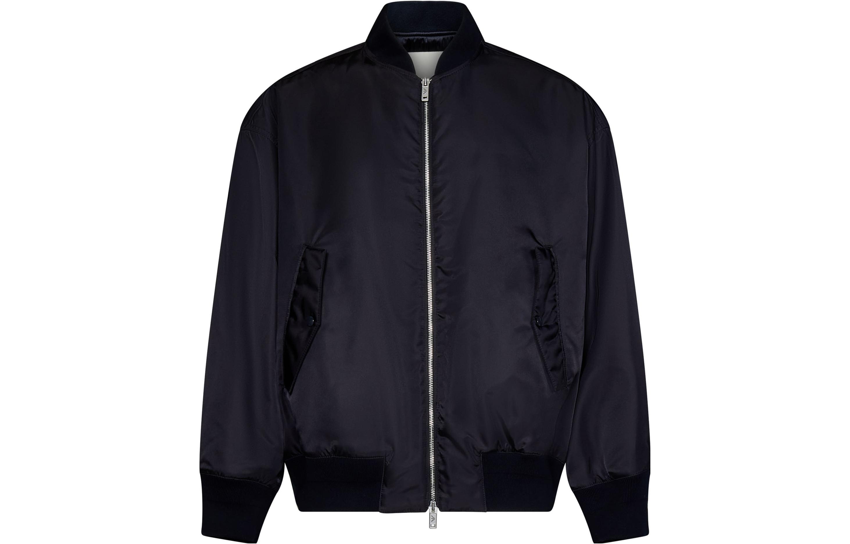 Emporio Armani SS23 Blue Solid Zip-Up Bomber Jacket 6R1B9B-1K0UZ-09L1