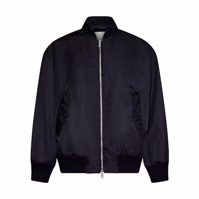 Emporio Armani SS23 Blue Solid Zip-Up Bomber Jacket 6R1B9B-1K0UZ-09L1