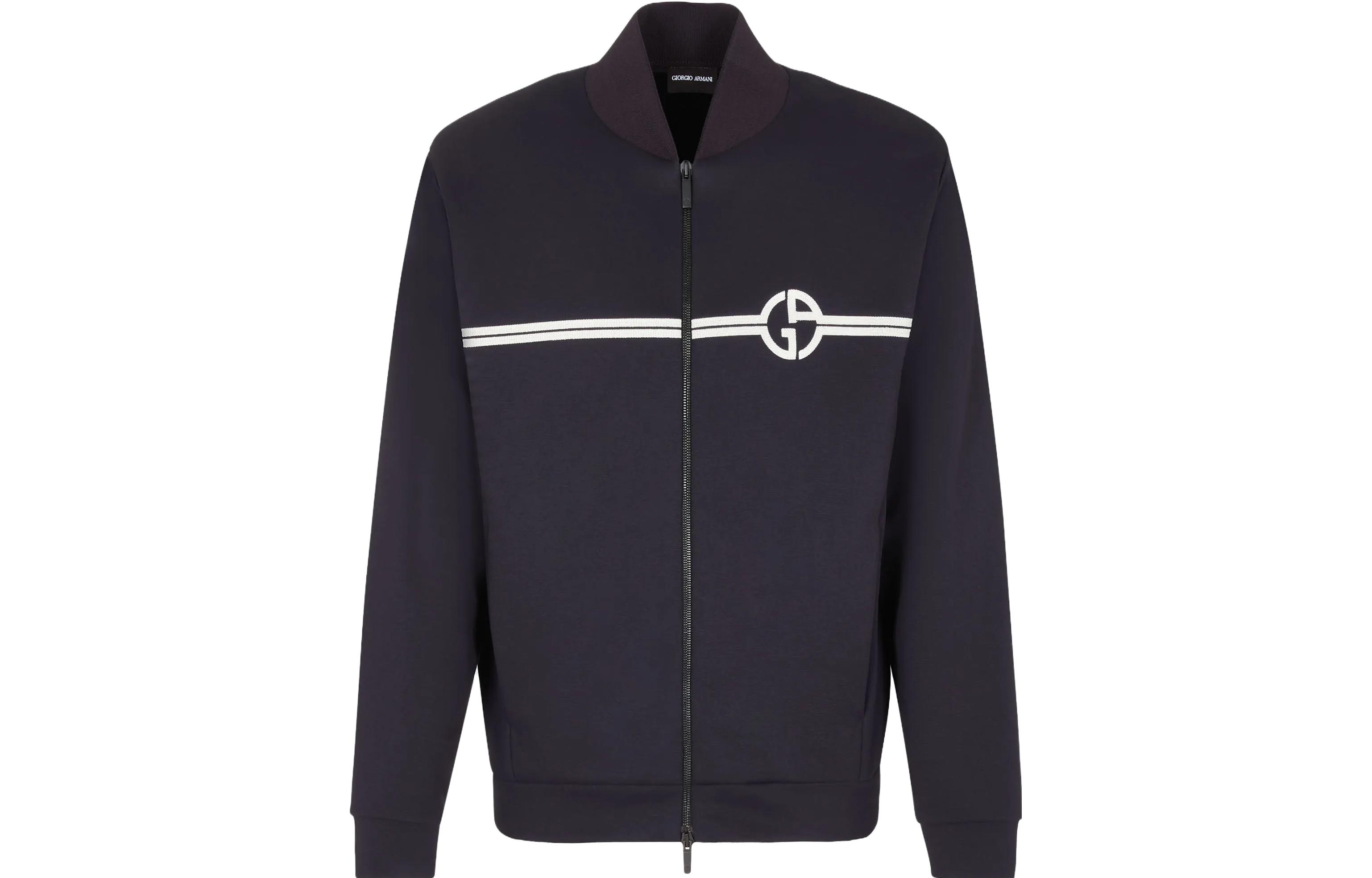 Emporio Armani SS23 Blue V-Neck Embroidered Logo Knit Pullover 3RSB70SJPHZ1F13Q 圖 2