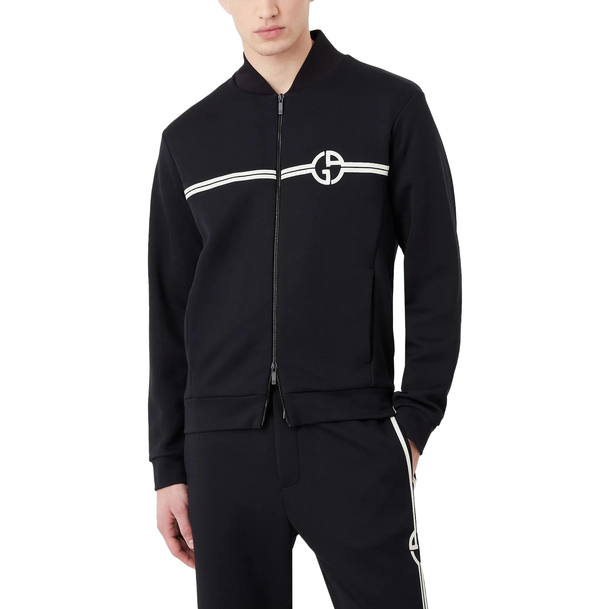 Emporio Armani SS23 Blue V-Neck Embroidered Logo Knit Pullover 3RSB70SJPHZ1F13Q 圖 3