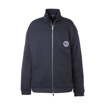 Emporio Armani SS23 Blue Zip-Up High-Neck Casual Sports Jacket 3LSB71-SJPHZ-UBWZ