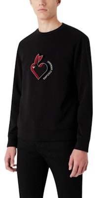 EMPORIO ARMANI SS23 Chinese New Year Rabbit Embroidery Sweatshirt Black . 3R1MBJ-1JHSZ-0999 Shop EMPORIO ARMANI SS23 Chinese New Year Rabbit Embroidery Sweatshirt Black . 3R1MBJ-1JHSZ-0999