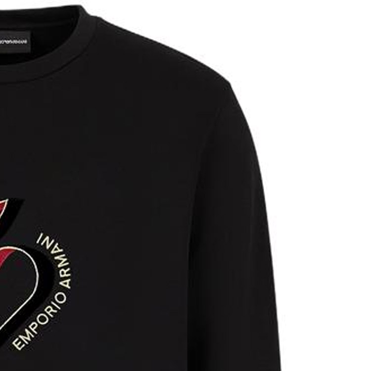 Sizing EMPORIO ARMANI SS23 Chinese New Year Rabbit Embroidery Sweatshirt Black . 3R1MBJ-1JHSZ-0999