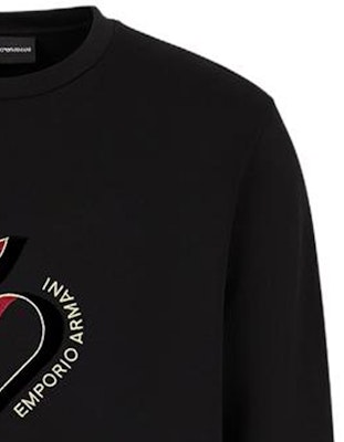 EMPORIO ARMANI SS23 Chinese New Year Rabbit Embroidery Sweatshirt Black . 3R1MBJ-1JHSZ-0999 Sizing EMPORIO ARMANI SS23 Chinese New Year Rabbit Embroidery Sweatshirt Black . 3R1MBJ-1JHSZ-0999