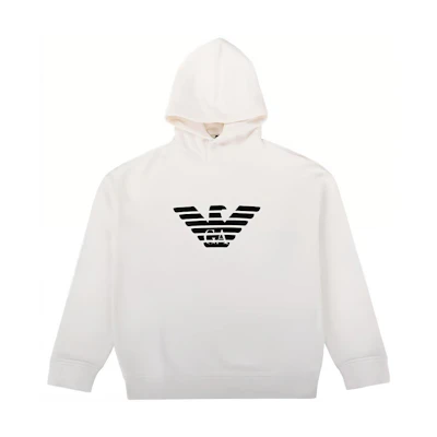 Emporio Armani SS23 Classic Logo Hoodie Long Sleeve White 6L1ML9-1JWPZ-01E4