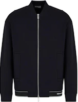 Emporio Armani SS23 Color-Block Logo Baseball Collar Zip Jacket Navy 3R1MDF-1JHSZ-0920 Emporio Armani SS23 Color-Block Logo Baseball Collar Zip Jacket Navy 3R1MDF-1JHSZ-0920