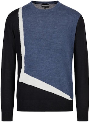 Emporio Armani SS23 Colorblock Crewneck Pullover Sweater Men’s Blue. 3R1MXE1-MEQZ1-F749 Buy Emporio Armani SS23 Colorblock Crewneck Pullover Sweater Men’s Blue. 3R1MXE1-MEQZ1-F749