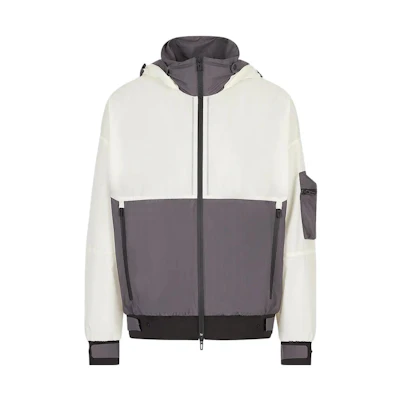 Emporio Armani SS23 Colorblock Hooded Zip Jacket White () 3R1BT11-NSWZ1-0101