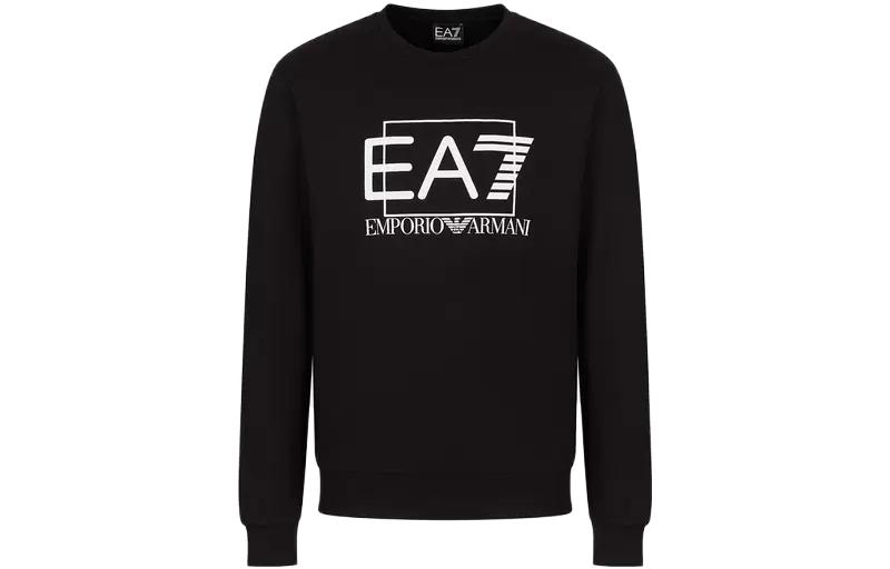 Emporio Armani SS23 Colorblock Logo Cotton Crewneck Sweatshirt Black Men 3RPM60-PJ05Z-1200 圖 2