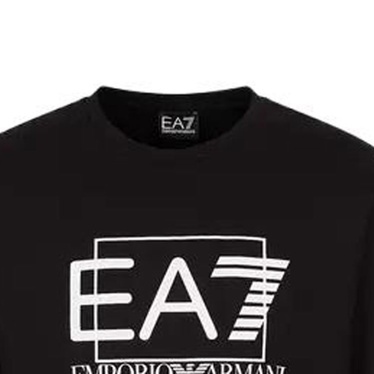 Emporio Armani SS23 Colorblock Logo Cotton Crewneck Sweatshirt Black Men 3RPM60-PJ05Z-1200 圖 5