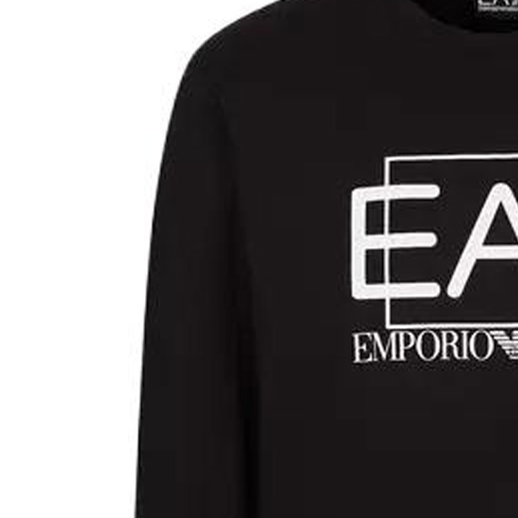 Emporio Armani SS23 Colorblock Logo Cotton Crewneck Sweatshirt Black Men 3RPM60-PJ05Z-1200 圖 6