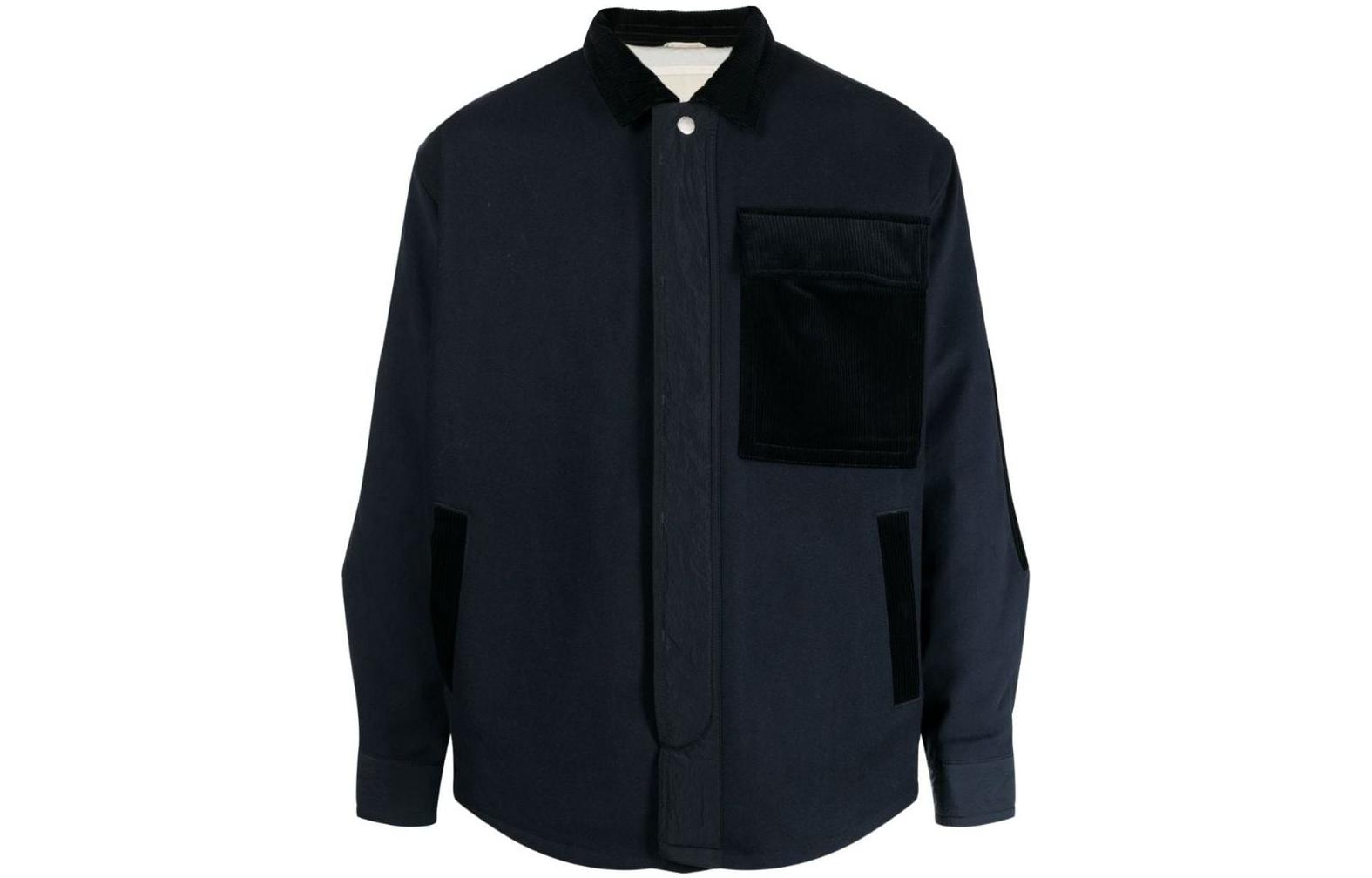 Emporio Armani SS23 Colorblock Pocket Collar Jacket Navy Blue 6L1C8A-1N4XZ-0917