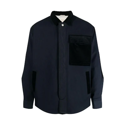 Emporio Armani SS23 Colorblock Pocket Collar Jacket Navy Blue 6L1C8A-1N4XZ-0917