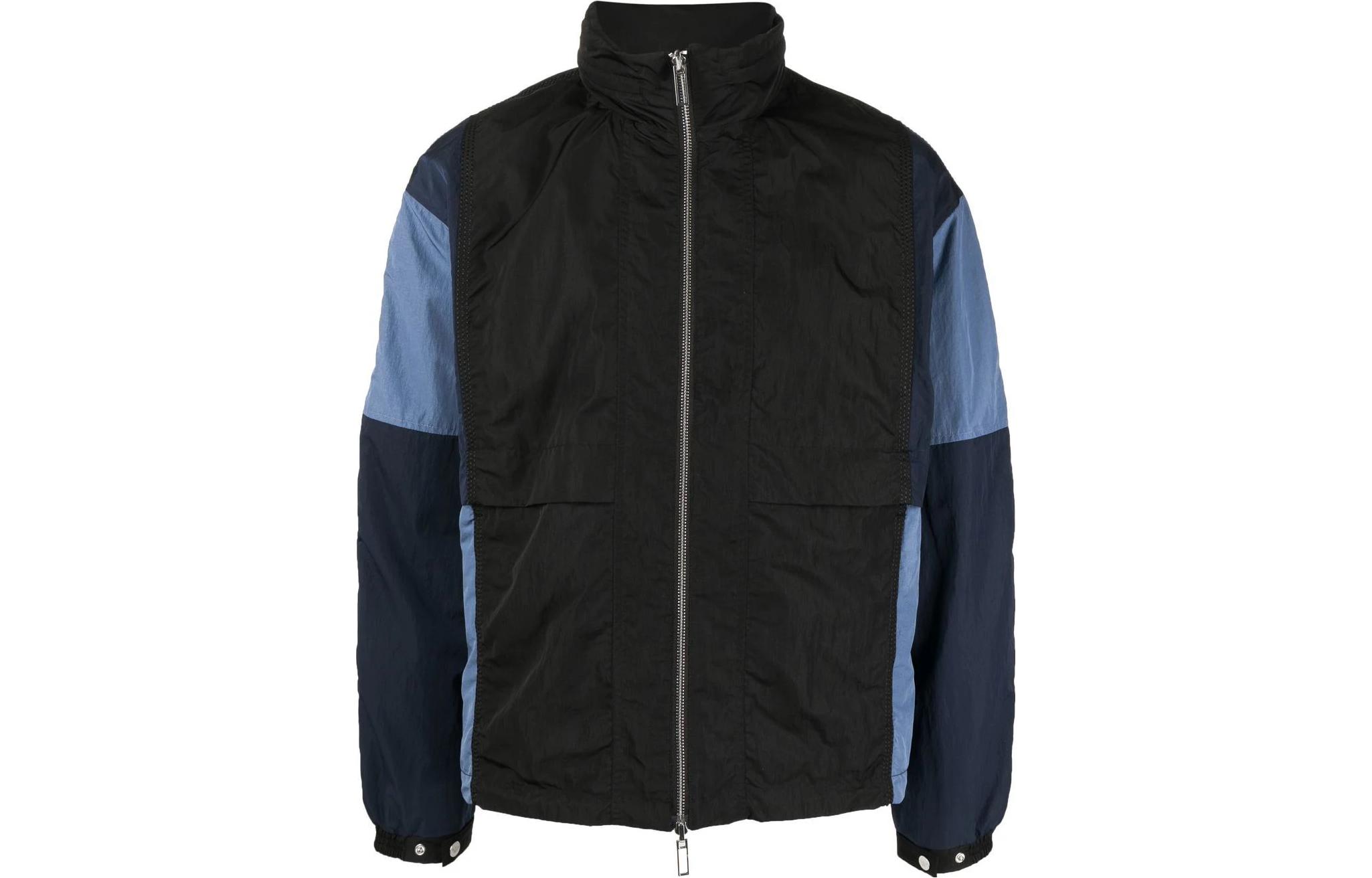 Emporio Armani SS23 Colorblock Zip Long Sleeve Jacket Blue () 3L1BD6-1NDKZ-F939