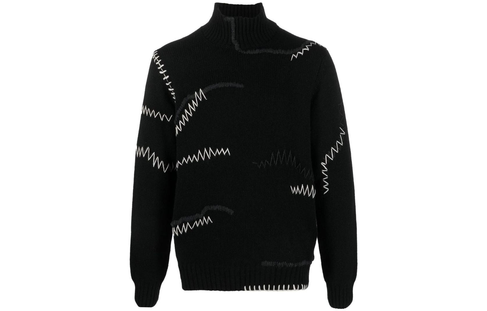 Emporio Armani SS23 Contrast Stitch High Neck Sweater  Black 6L1MV8-1M07Z-0999 圖 2