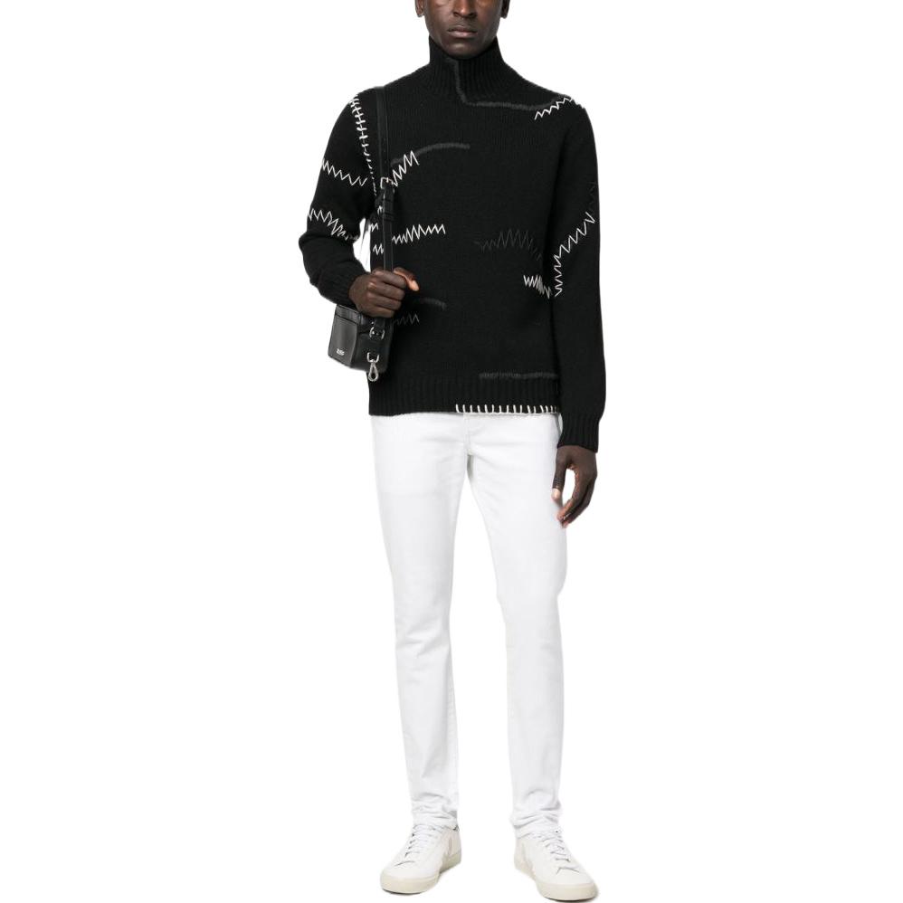 Emporio Armani SS23 Contrast Stitch High Neck Sweater  Black 6L1MV8-1M07Z-0999 圖 3