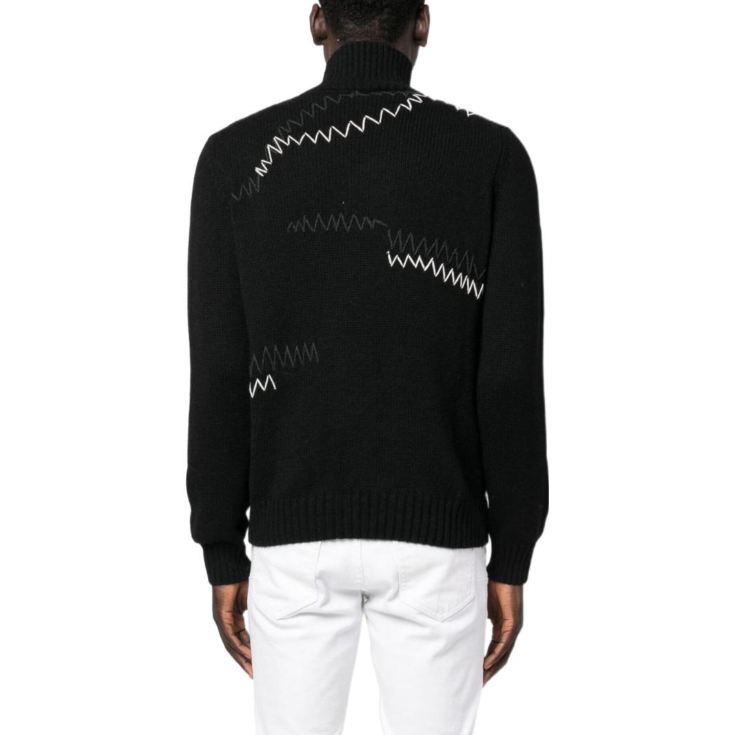 Emporio Armani SS23 Contrast Stitch High Neck Sweater  Black 6L1MV8-1M07Z-0999 圖 4