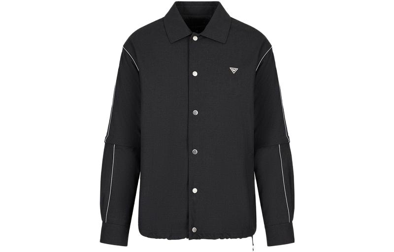 Emporio Armani SS23 Contrasting Trim Collar Jacket Iron Gray Men 3R1B6U-1NV3Z-0633