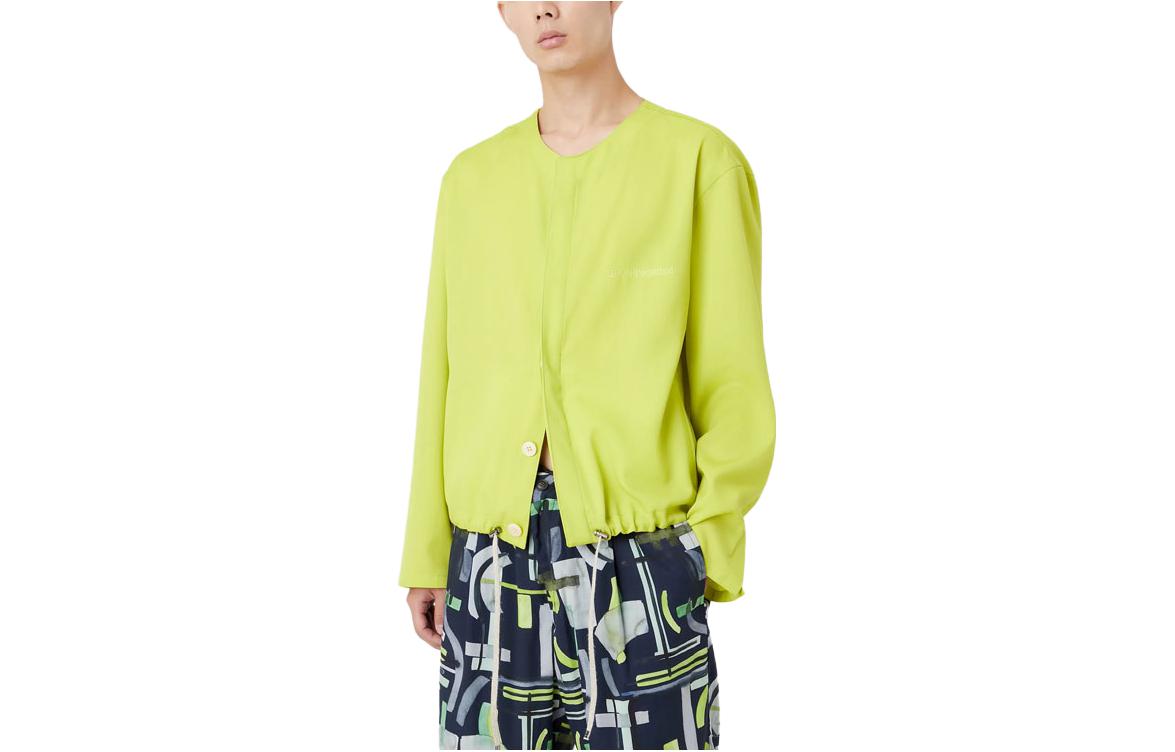 Emporio Armani SS23 Drawstring Hem Crewneck Jacket Lime Green D41R54-D1200-1517
