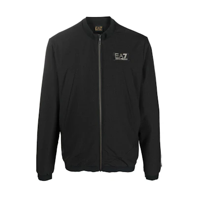 Emporio Armani SS23 EA7 Black Lightweight Jacket with Logo Patch for Men 3RPB09-PNBHZ-1200