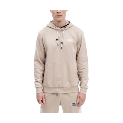 Emporio Armani SS23 EA7 Khaki Hoodie with Logo Print 3RPM24-PJ05Z-1722
