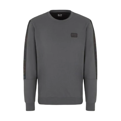 Emporio Armani SS23 EA7 Logo Print Crewneck Sweatshirt Gray 6LPM43-PJ05Z-1977