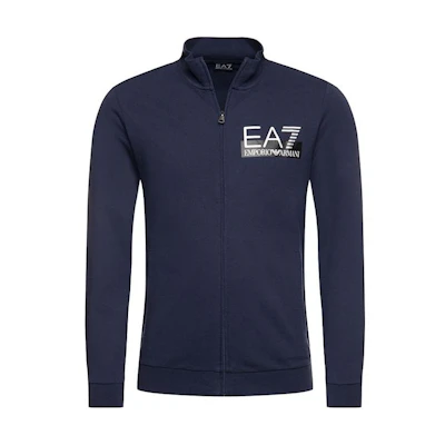 Emporio Armani SS23 EA7 Logo Print Zip-Up Sweatshirt Blue () 6GPM61-PJ05Z-1554