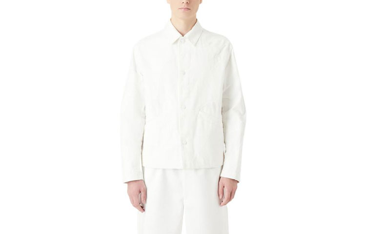 Emporio Armani SS23 Embroidered Lapel Single-Breasted Jacket White 3R1BR1-1NWQZ-0101