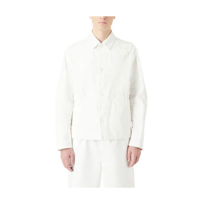Emporio Armani SS23 Embroidered Lapel Single-Breasted Jacket White 3R1BR1-1NWQZ-0101